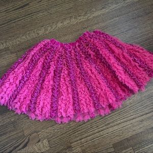 Lemon Loves Lime tulle velvet ruffle skirt Sz 5-6